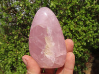 Polished Pink Rose Quartz Standing Free Forms x 6 From Madagascar
