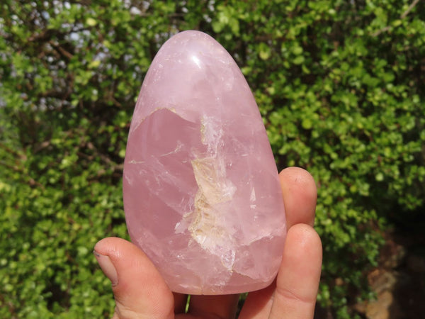 Polished Pink Rose Quartz Standing Free Forms x 6 From Madagascar - Toprock Gemstones and Minerals 