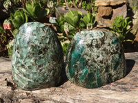 Polished Rare Emerald In Matrix Standing Free Forms  x 3 From Sandawana, Zimbabwe - Toprock Gemstones and Minerals 