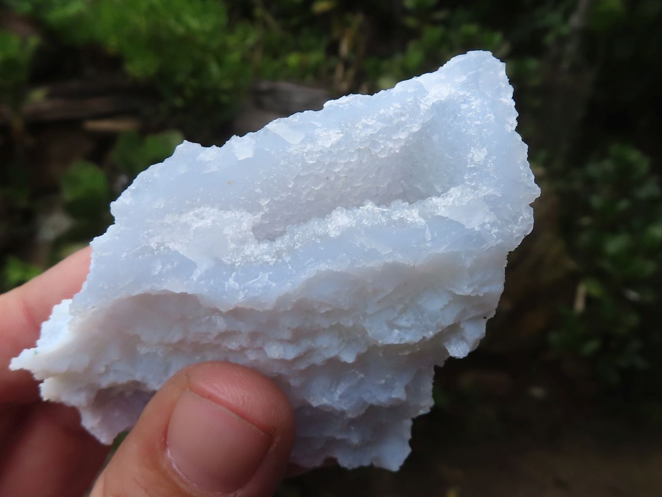 Natural Etched Blue Chalcedony Specimens  x 12 From Malawi - TopRock