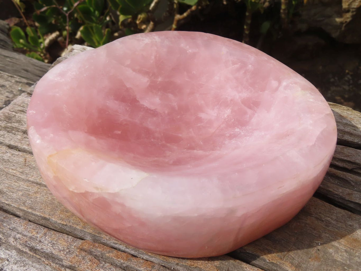 Polished Pink Rose Quartz Bowl x 1 From Ambatondrazaka, Madagascar - Toprock Gemstones and Minerals 