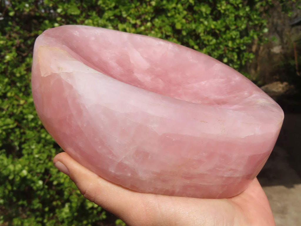 Polished Pink Rose Quartz Bowl x 1 From Ambatondrazaka, Madagascar - Toprock Gemstones and Minerals 