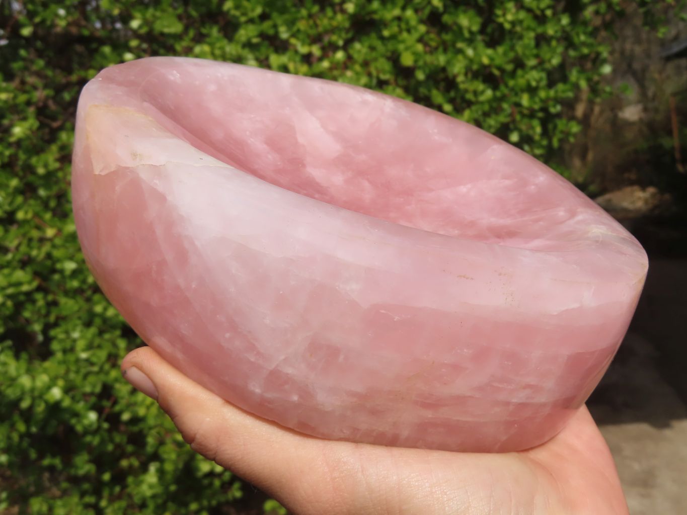 Polished Pink Rose Quartz Bowl x 1 From Ambatondrazaka, Madagascar - Toprock Gemstones and Minerals 