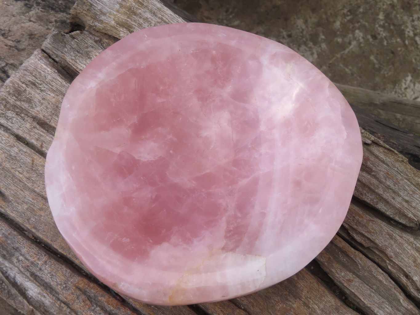 Polished Pink Rose Quartz Bowl x 1 From Ambatondrazaka, Madagascar - Toprock Gemstones and Minerals 