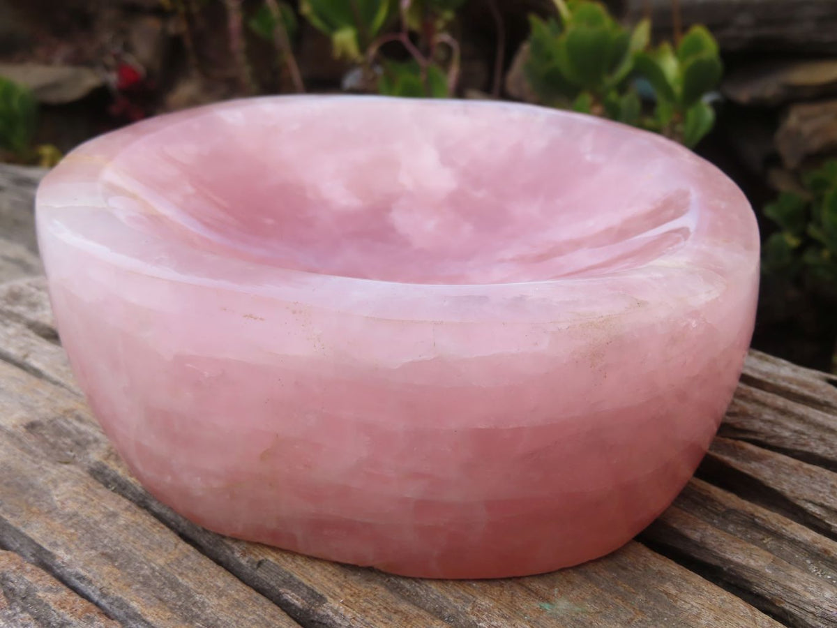 Polished Pink Rose Quartz Bowl x 1 From Ambatondrazaka, Madagascar - Toprock Gemstones and Minerals 