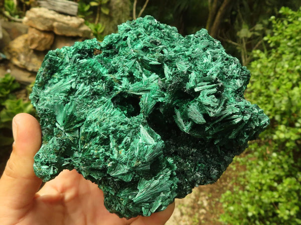 Natural Chatoyant Silky Malachite Specimens  x 2 From Kasompe, Congo - Toprock Gemstones and Minerals 