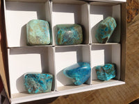 Polished Blue Shattuckite Free Forms  x 6 From Kaokoveld, Namibia - Toprock Gemstones and Minerals 