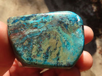 Polished Blue Shattuckite Free Forms  x 6 From Kaokoveld, Namibia - Toprock Gemstones and Minerals 