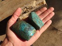 Polished Blue Shattuckite Free Forms  x 6 From Kaokoveld, Namibia - Toprock Gemstones and Minerals 