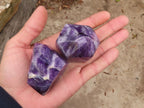 Polished Chevron Amethyst Points x 6 From Zambia - Toprock Gemstones and Minerals 