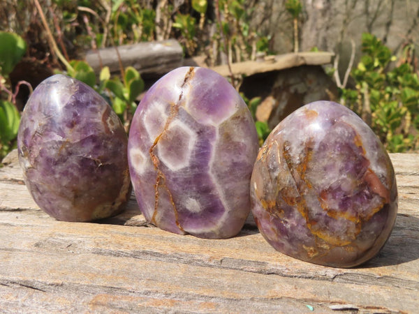 Polished Dream Amethyst Standing Free Forms x 6 From Ambatondrazaka, Madagascar