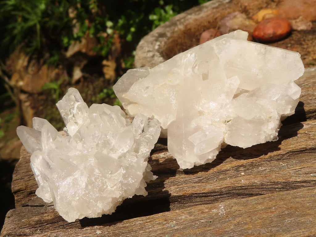 Natural Clear Quartz Crystals & Clusters  x 12 From Zambia - Toprock Gemstones and Minerals 