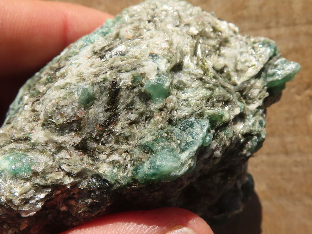 Natural Rare Emerald Mica In Matrix Cobbed Specimens x 6 From Mutoko, Zimbabwe - Toprock Gemstones and Minerals 