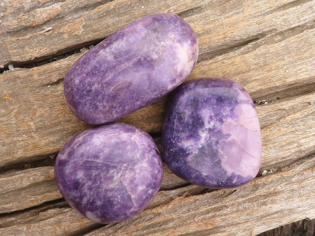 Polished Purple Lepidolite Free Forms  x 6 From Zimbabwe - Toprock Gemstones and Minerals 