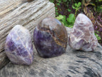 Polished Flower Dream Amethyst Standing Free Forms x 3 From Madagascar - TopRock