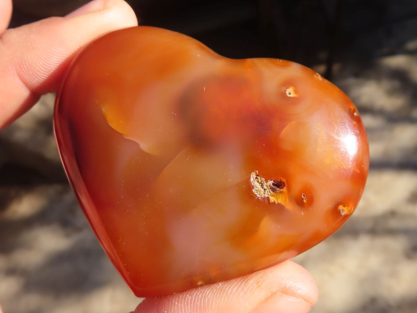 Polished Carnelian Agate Hearts & Palm Stones  x 12 From Madagascar - Toprock Gemstones and Minerals 