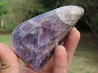 Polished Flower Dream Amethyst Standing Free Forms x 3 From Madagascar - TopRock