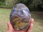 Polished Flower Dream Amethyst Standing Free Forms x 3 From Madagascar - TopRock