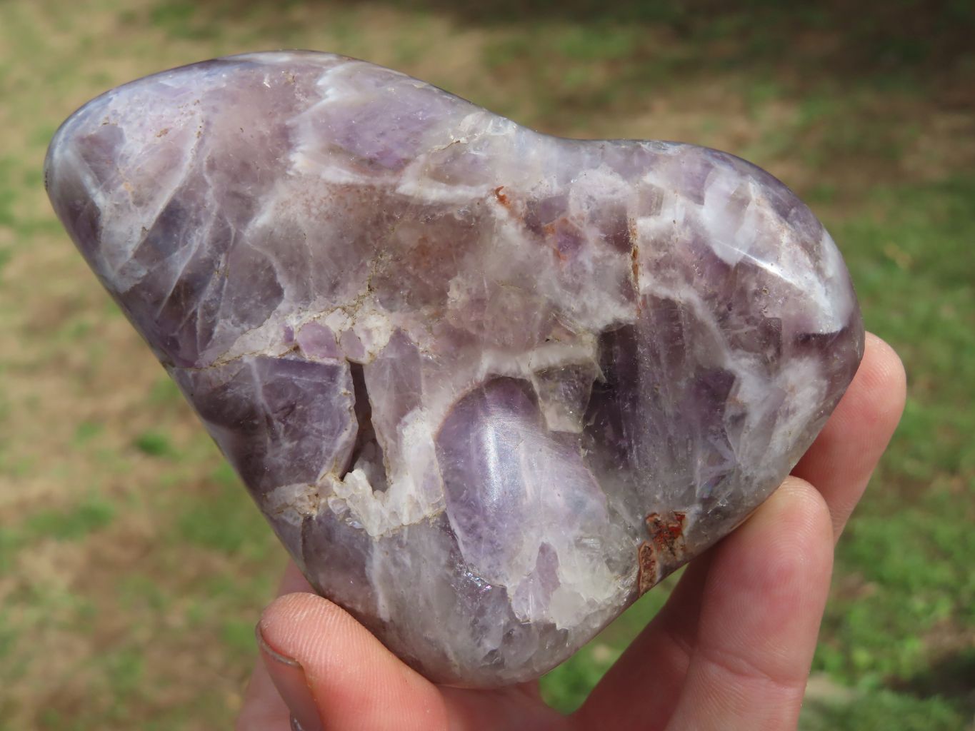 Polished Flower Dream Amethyst Standing Free Forms x 3 From Madagascar - TopRock