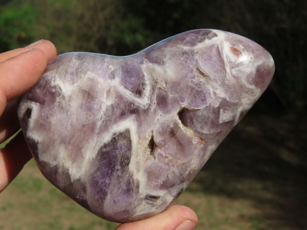 Polished Flower Dream Amethyst Standing Free Forms x 3 From Madagascar - TopRock