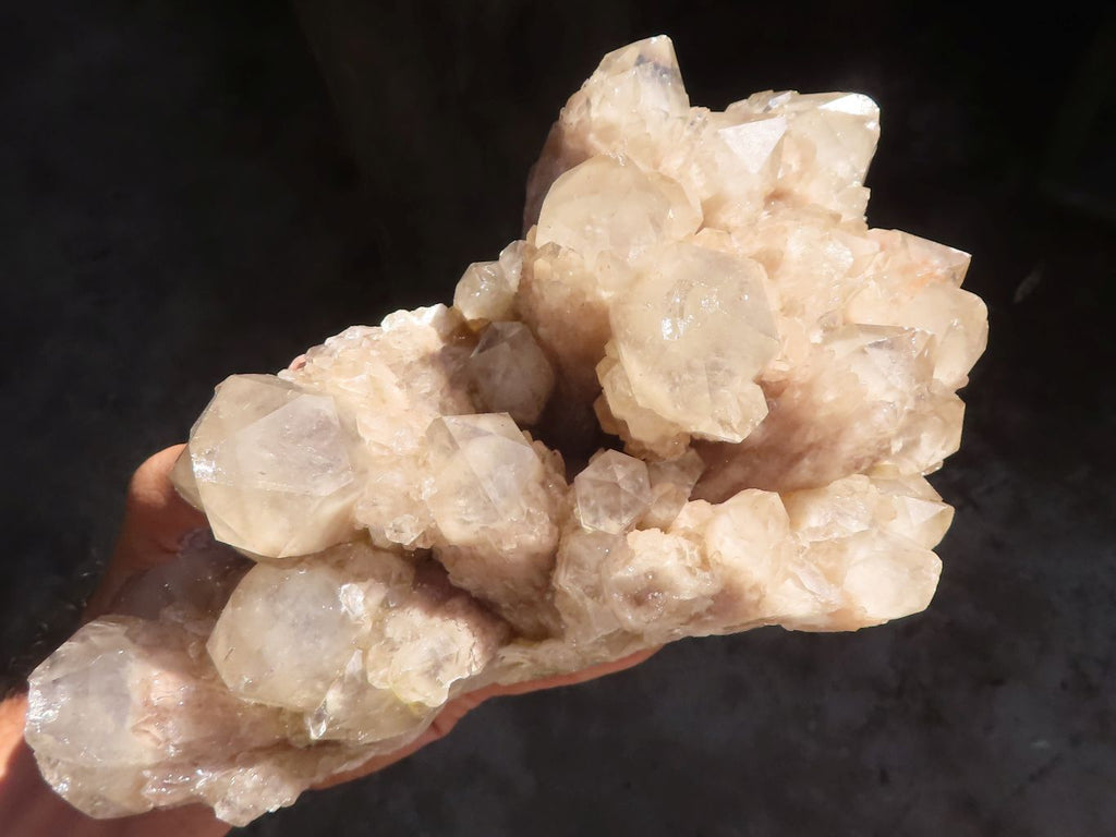 Natural Large Cascading White Phantom Smokey Quartz Cluster  x 1 From Luena, Congo - Toprock Gemstones and Minerals 