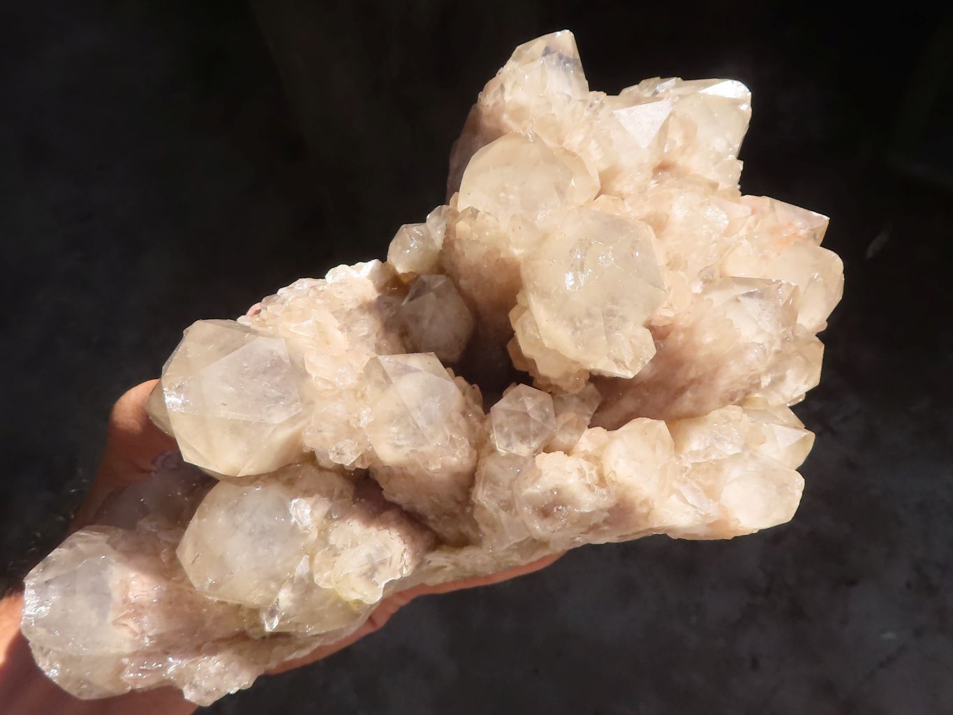 Natural Large Cascading White Phantom Smokey Quartz Cluster  x 1 From Luena, Congo - Toprock Gemstones and Minerals 