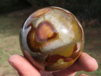 Polished Polychrome Jasper Spheres x 3 From Mahajanga, Madagascar - TopRock
