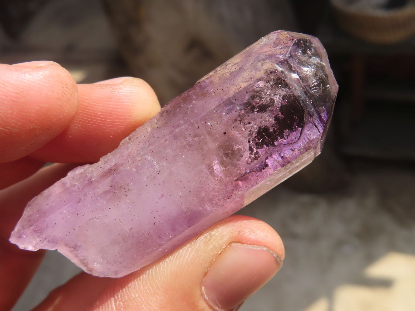 Natural Window Amethyst Crystals  x 12 From Chiredzi, Zimbabwe - Toprock Gemstones and Minerals 