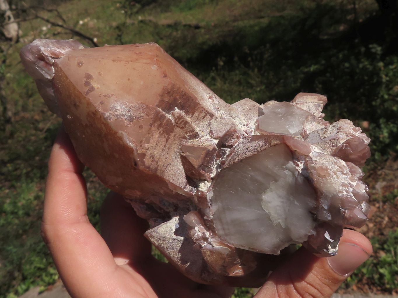 Natural Red Hematoid Phantom Quartz Clusters  x 4 From Karoi, Zimbabwe - TopRock