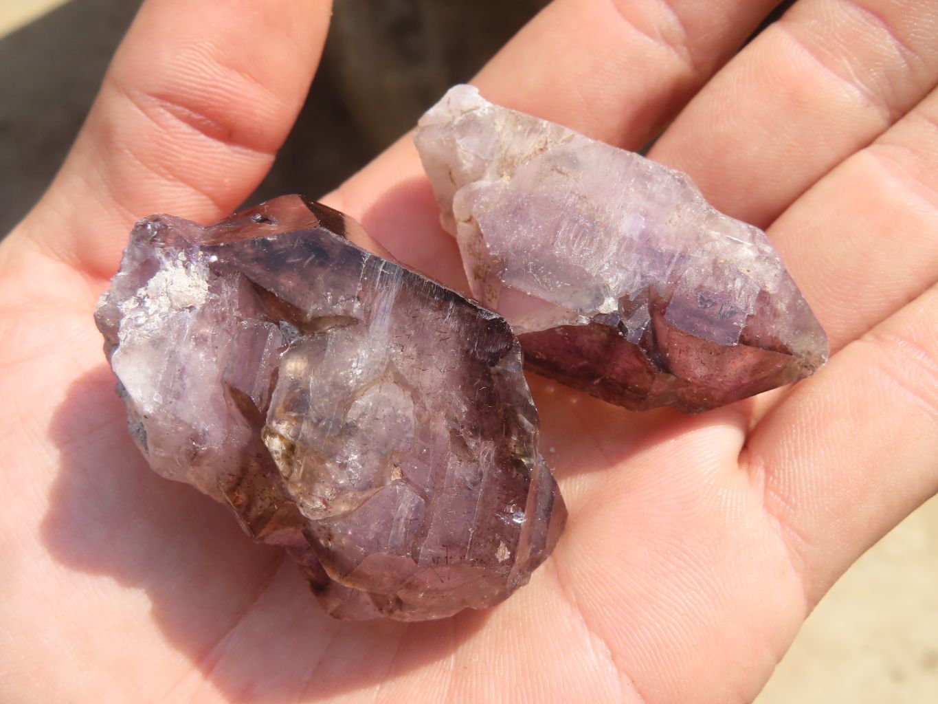 Natural Window Amethyst Crystals  x 12 From Chiredzi, Zimbabwe - Toprock Gemstones and Minerals 