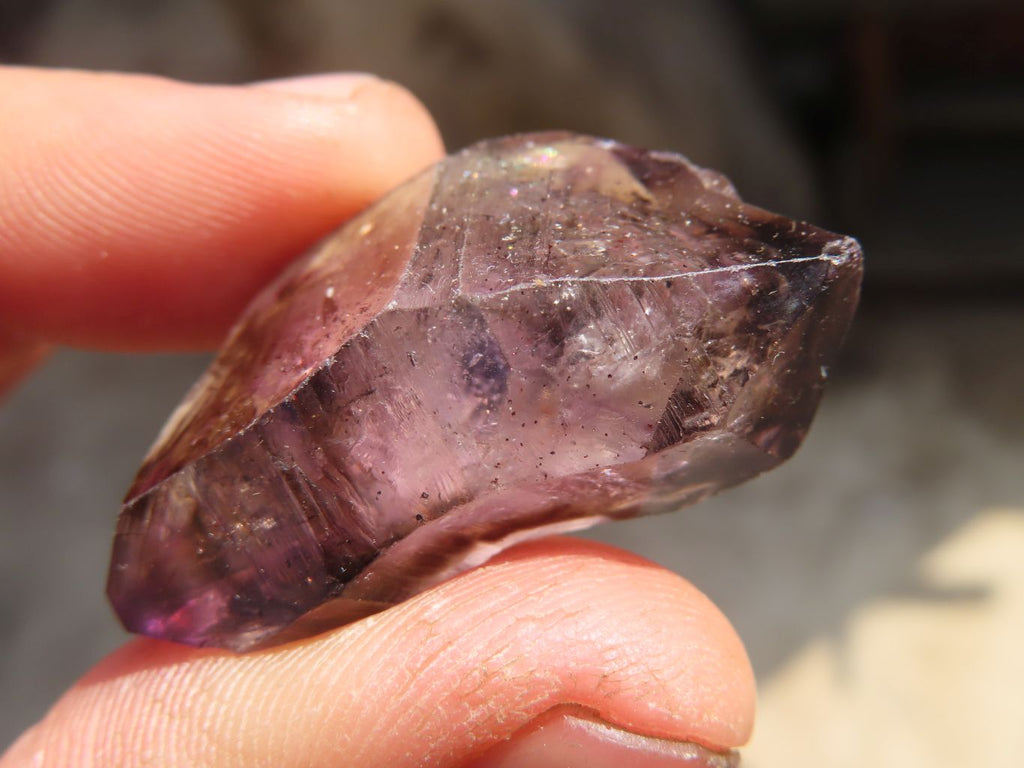 Natural Window Amethyst Crystals  x 12 From Chiredzi, Zimbabwe - Toprock Gemstones and Minerals 