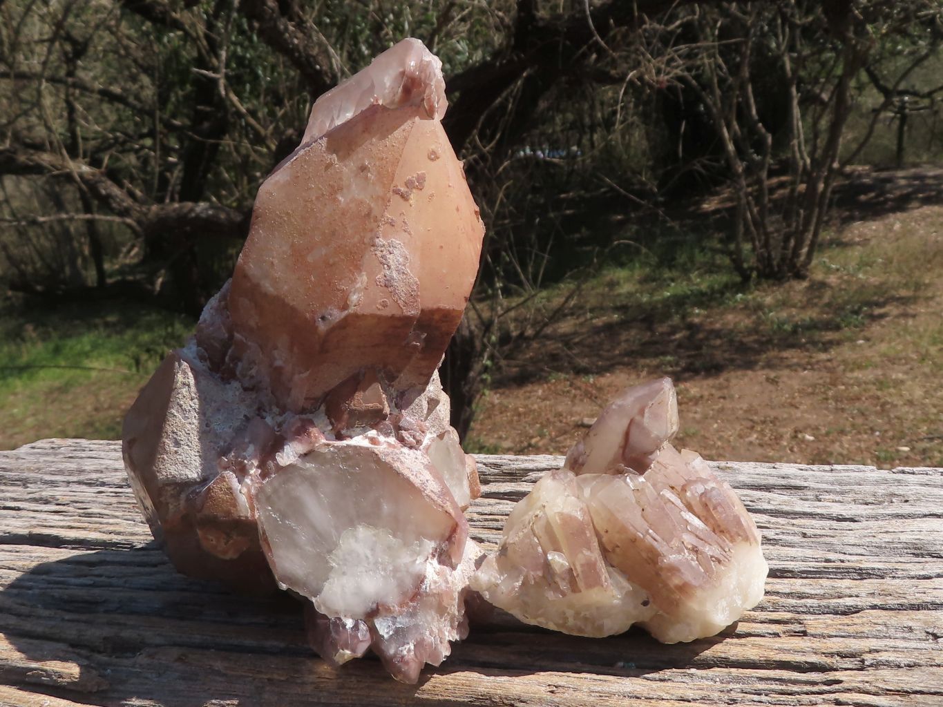 Natural Red Hematoid Phantom Quartz Clusters  x 4 From Karoi, Zimbabwe - TopRock