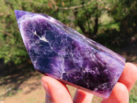 Polished  Chevron Amethyst Quartz Crystals  x 3 From Zambia - TopRock