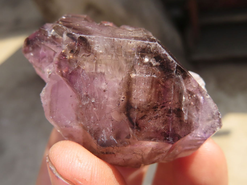 Natural Window Amethyst Crystals  x 12 From Chiredzi, Zimbabwe - Toprock Gemstones and Minerals 