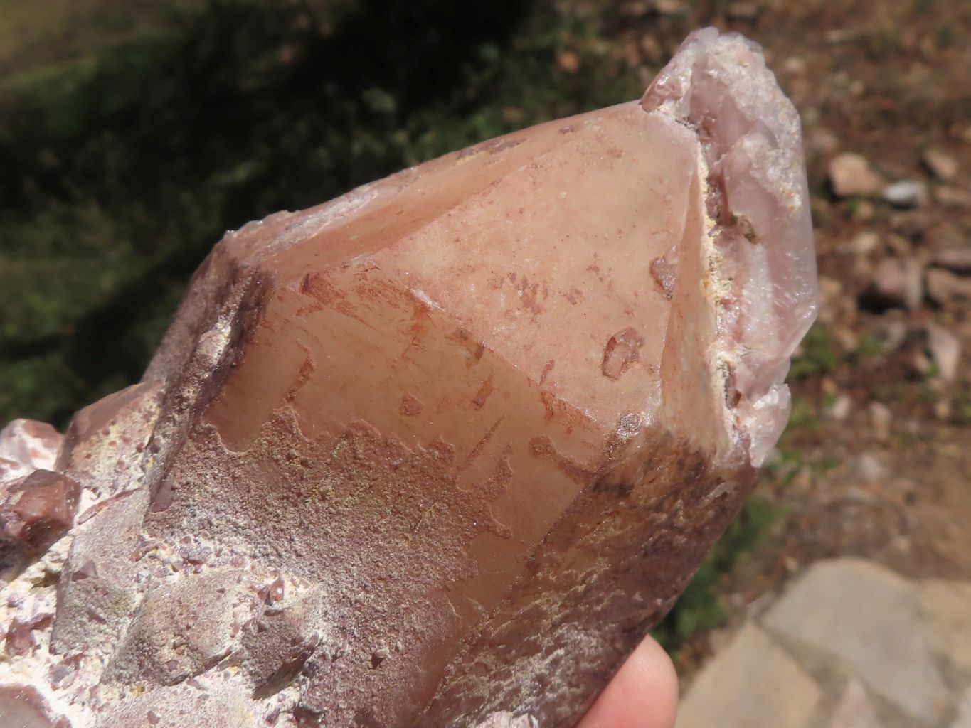Natural Red Hematoid Phantom Quartz Clusters  x 4 From Karoi, Zimbabwe - TopRock