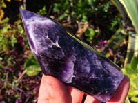 Polished  Chevron Amethyst Quartz Crystals  x 3 From Zambia - TopRock