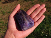 Polished  Chevron Amethyst Quartz Crystals  x 3 From Zambia - TopRock