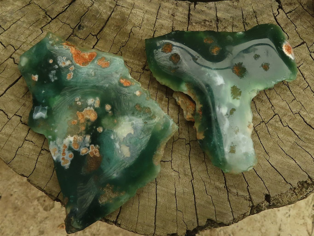 Polished One Side Polished Emerald Mtorolite Plates  x 6 From Zimbabwe - Toprock Gemstones and Minerals 