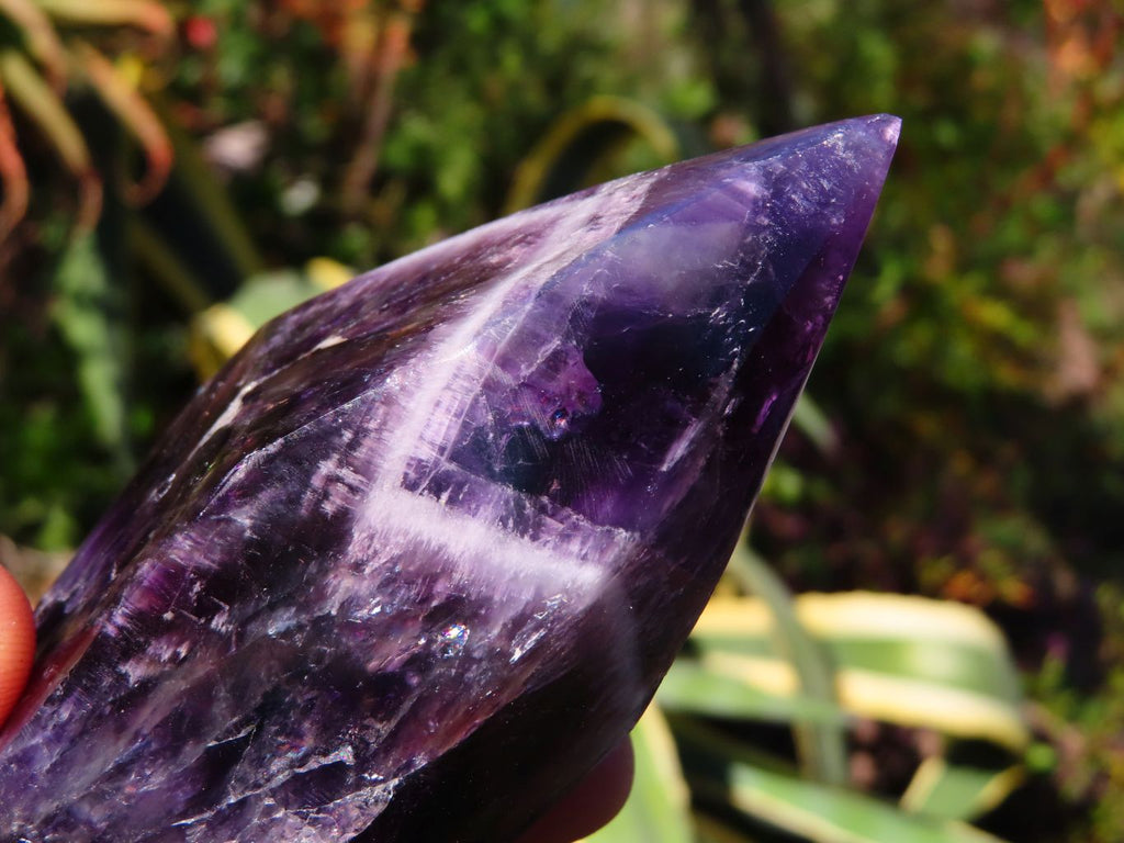 Polished  Chevron Amethyst Quartz Crystals  x 3 From Zambia - TopRock