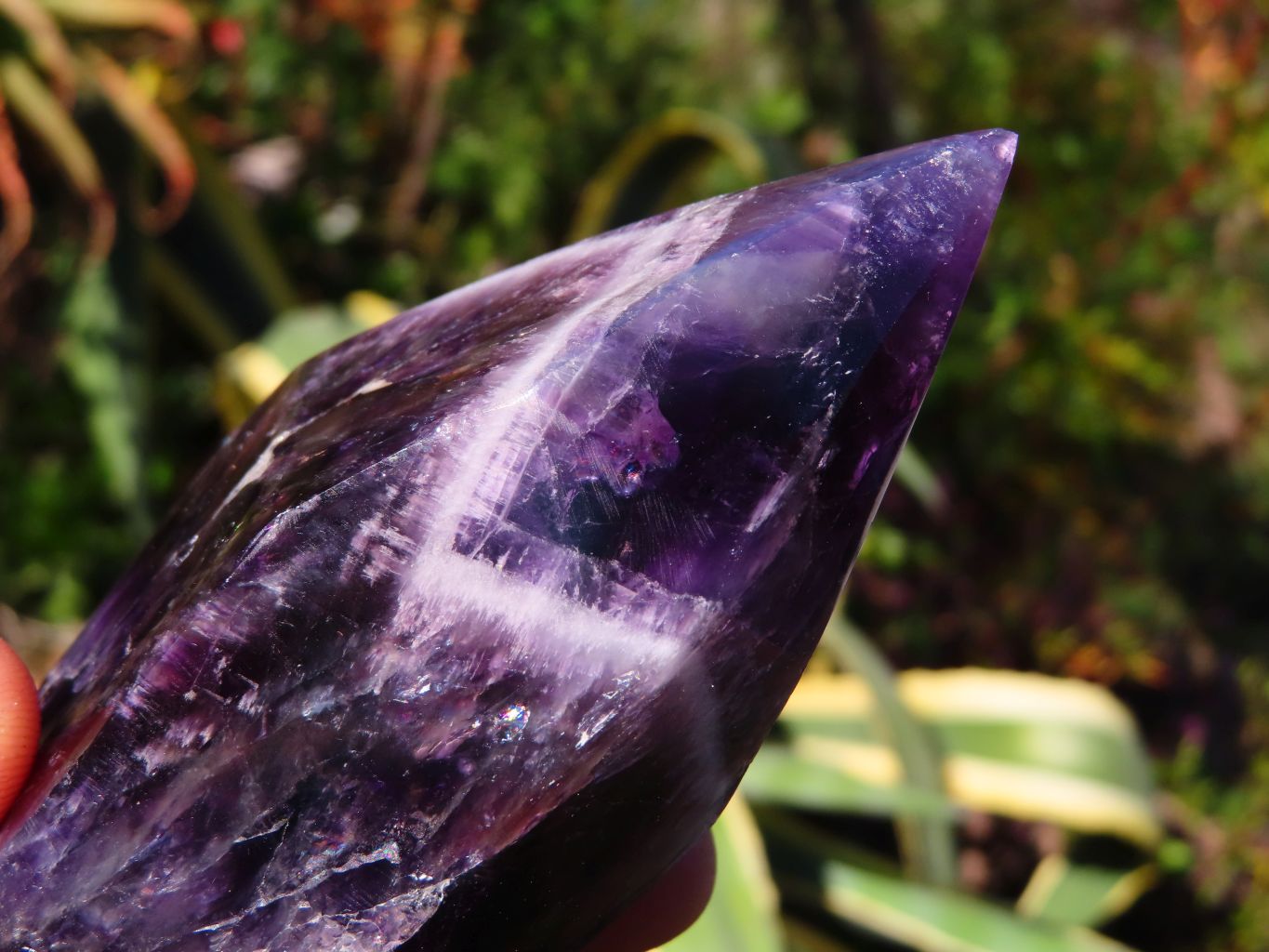 Polished  Chevron Amethyst Quartz Crystals  x 3 From Zambia - TopRock
