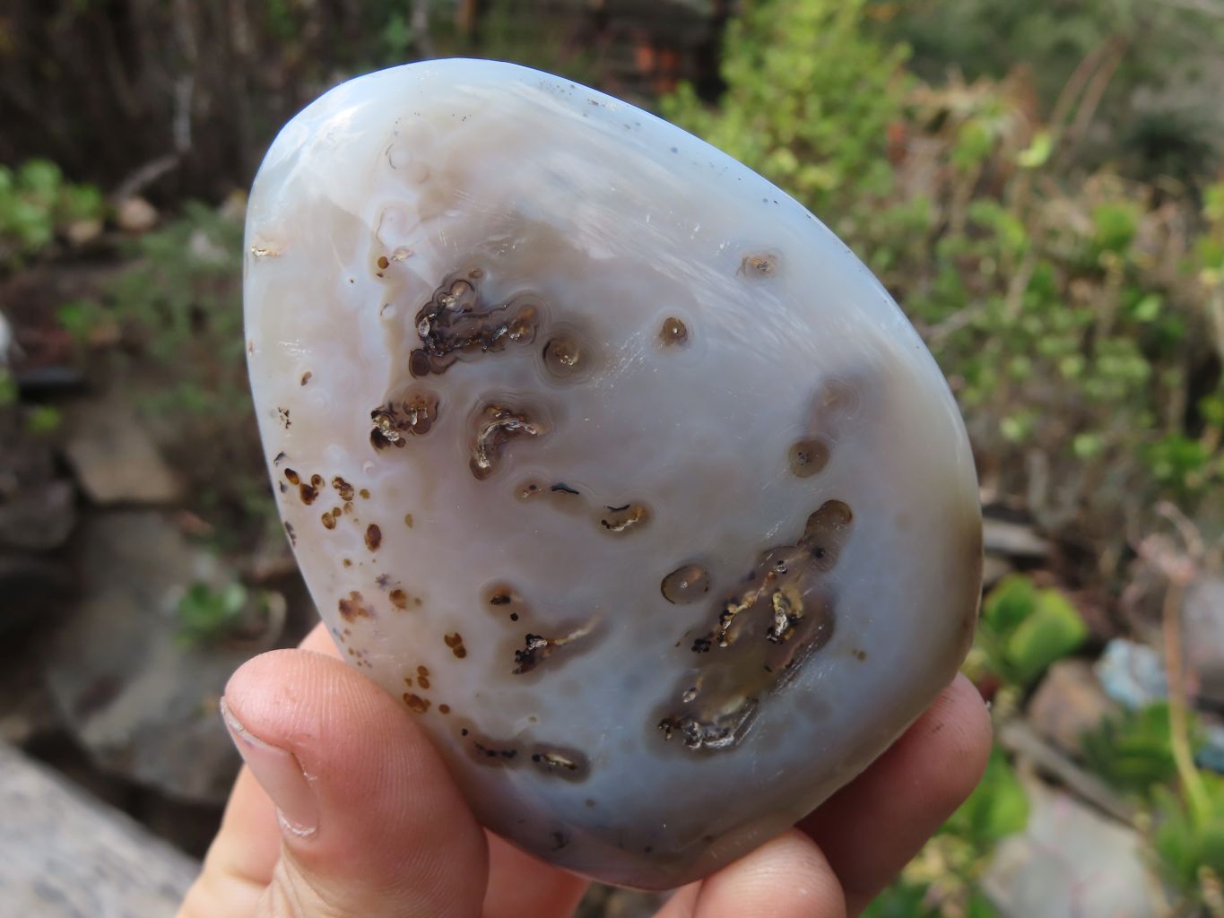 Polished Dendritic Agate Standing Free Forms  x 4 From Moralambo, Madagascar - Toprock Gemstones and Minerals 