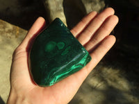 Polished Malachite Free Forms x 3 From Kolwezi, Congo - Toprock Gemstones and Minerals 