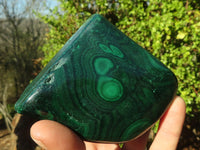 Polished Malachite Free Forms x 3 From Kolwezi, Congo - Toprock Gemstones and Minerals 