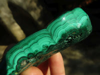 Polished Malachite Free Forms x 3 From Kolwezi, Congo - Toprock Gemstones and Minerals 