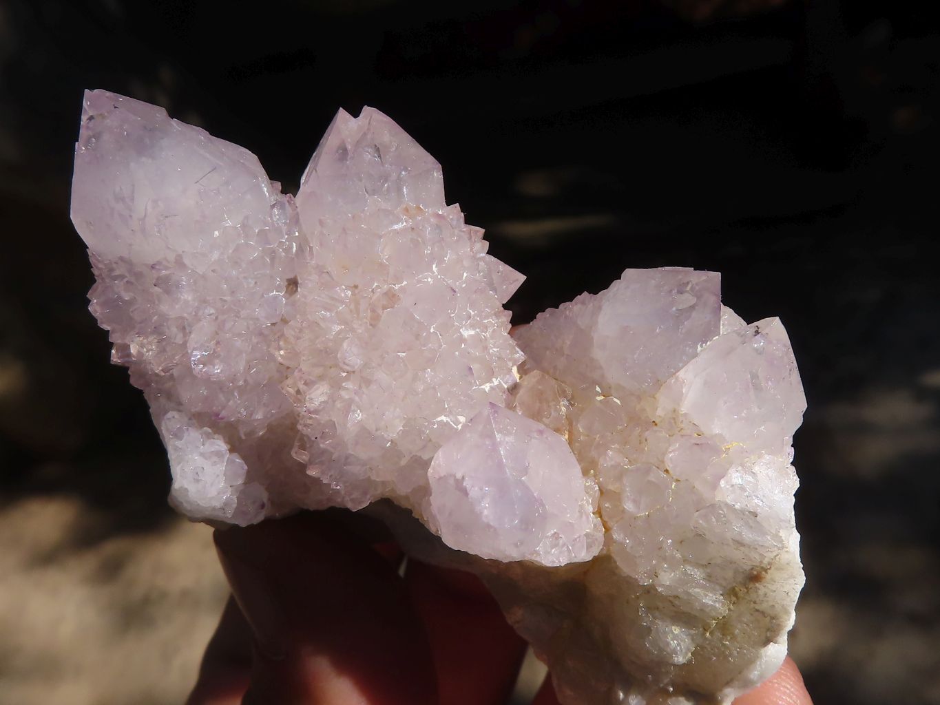 Natural Pale Lilac Spirit Quartz Clusters x 12 From Boekenhouthoek, South Africa - Toprock Gemstones and Minerals 
