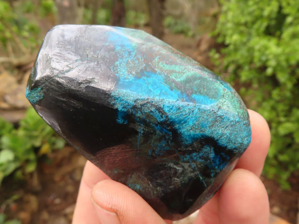 Polished Blue Shattuckite Free Forms  x 6 From Kaokoveld, Namibia - Toprock Gemstones and Minerals 