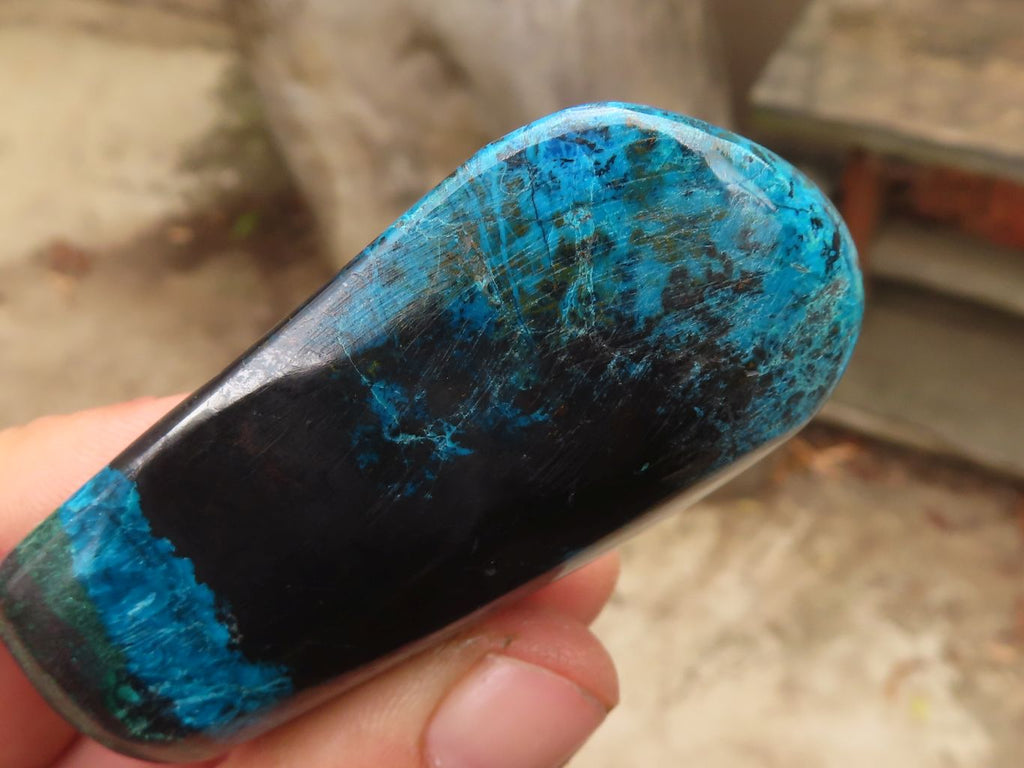 Polished Blue Shattuckite Free Forms  x 6 From Kaokoveld, Namibia - Toprock Gemstones and Minerals 