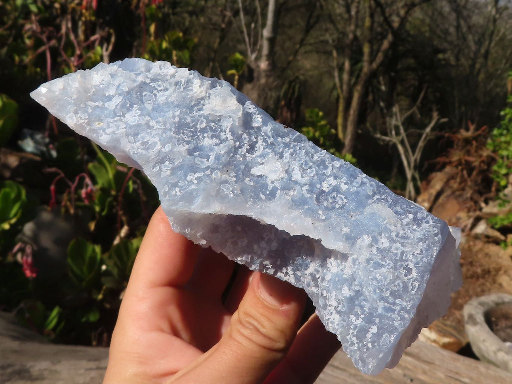 Natural Etched Blue Chalcedony Specimens x 3 From Nsanje, Malawi - Toprock Gemstones and Minerals 