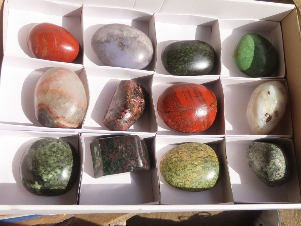 Polished Mixed Selection Of Retail Items  x 12 From Southern Africa - Toprock Gemstones and Minerals 