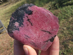 Polished One Sided Pink Rhodonite Free Forms  x 5 From Madagascar - TopRock